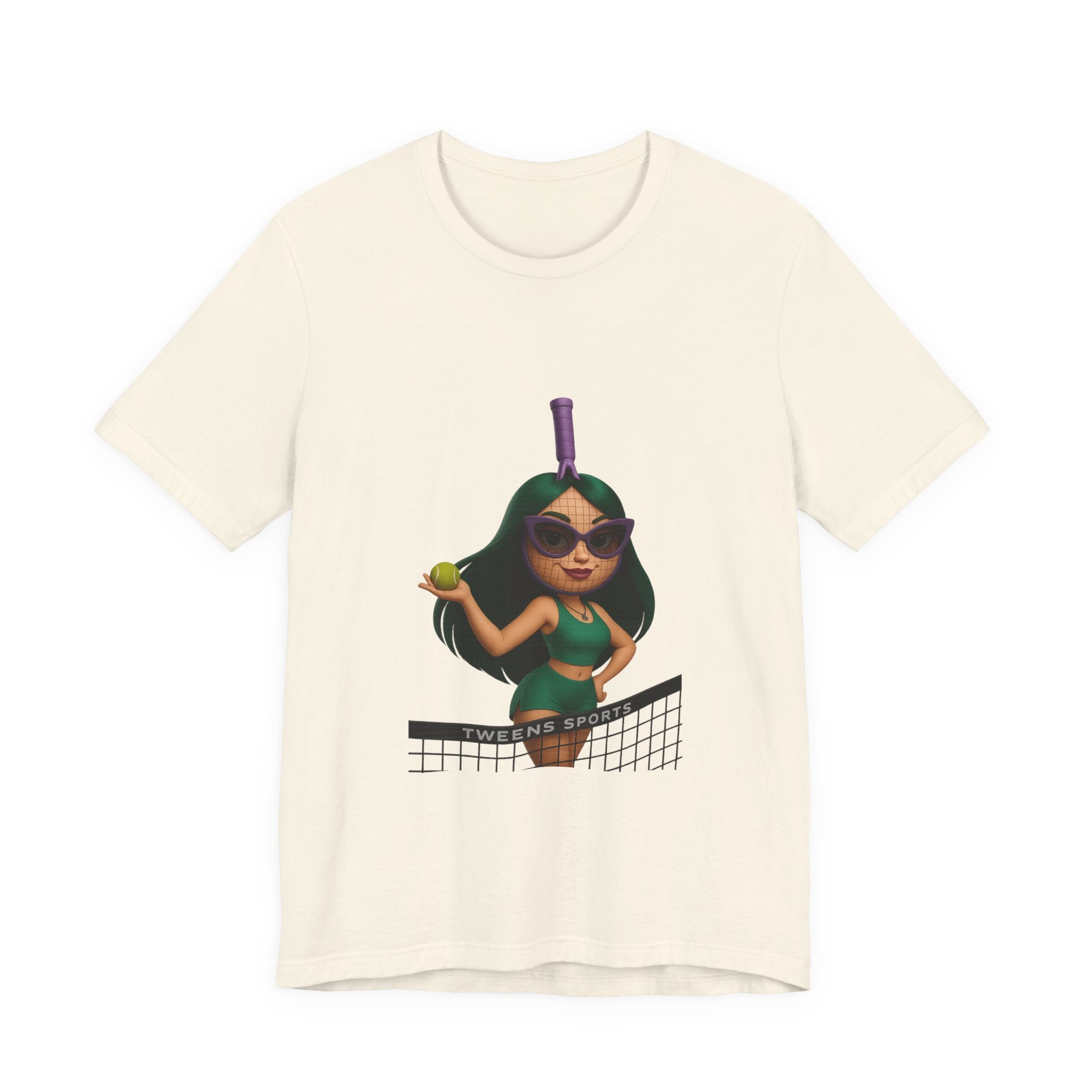 Women's Beach Volleyball Cartoon Tee — 'Queen of the Court' Graphic Shirt