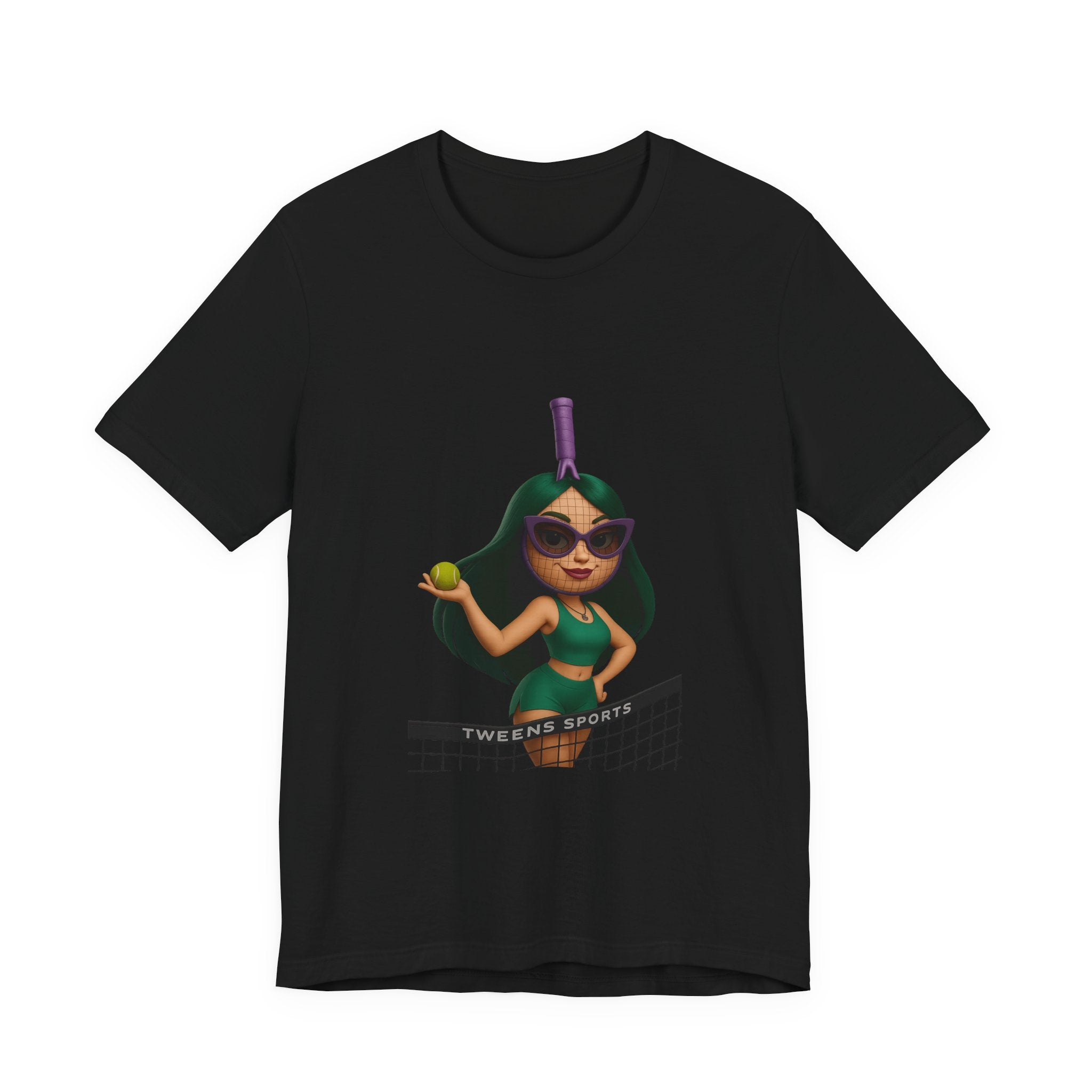 Women's Beach Volleyball Cartoon Tee — 'Queen of the Court' Graphic Shirt