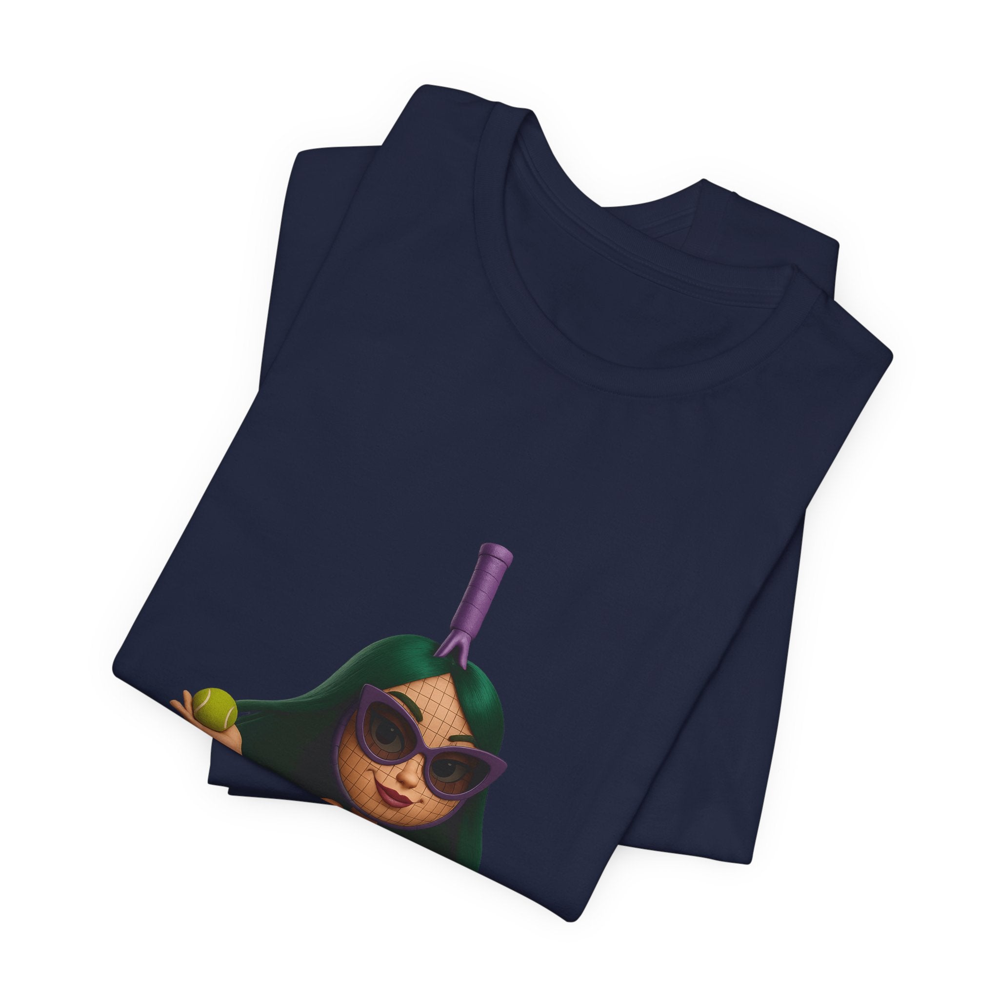 Women's Beach Volleyball Cartoon Tee — 'Queen of the Court' Graphic Shirt