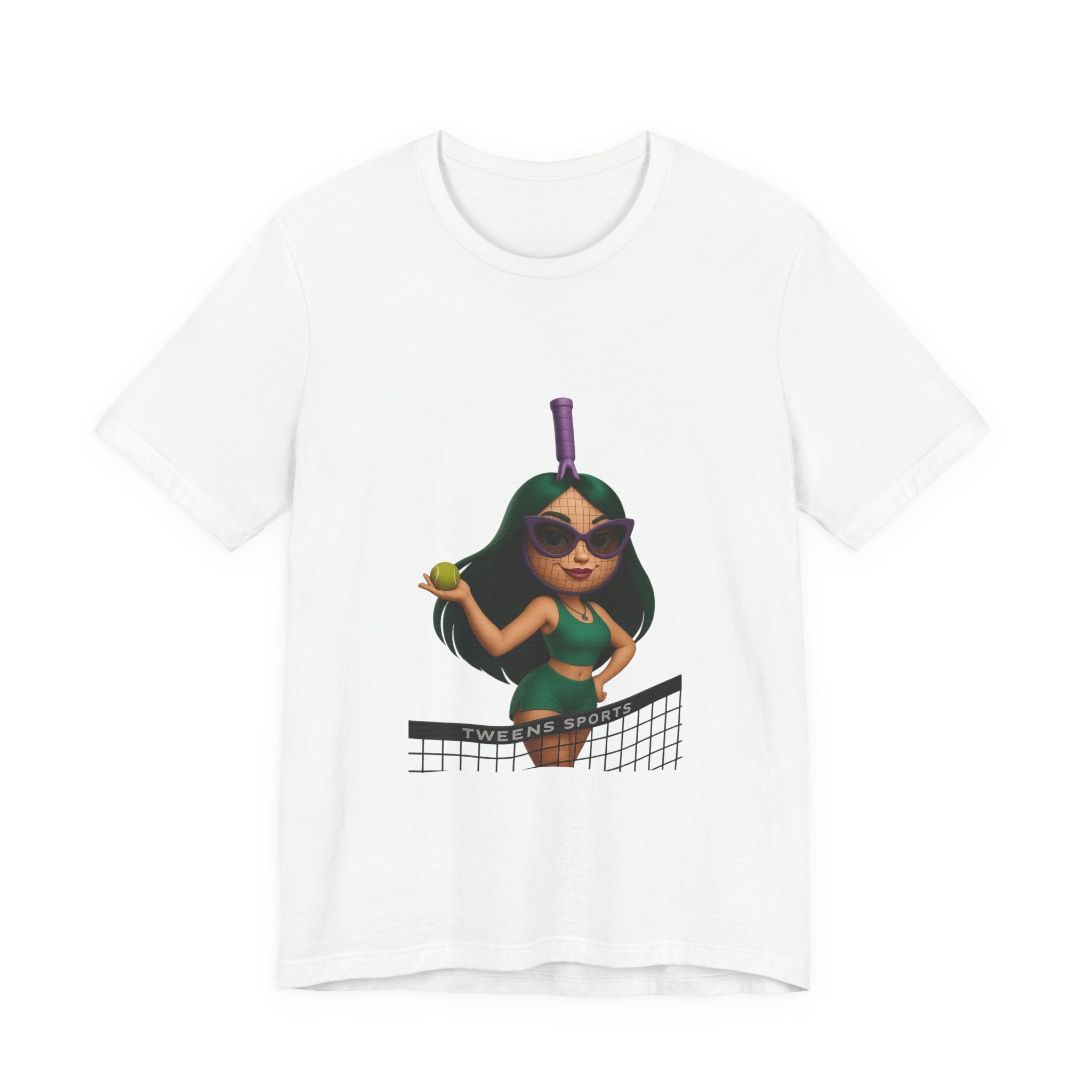 Women's Beach Volleyball Cartoon Tee — 'Queen of the Court' Graphic Shirt