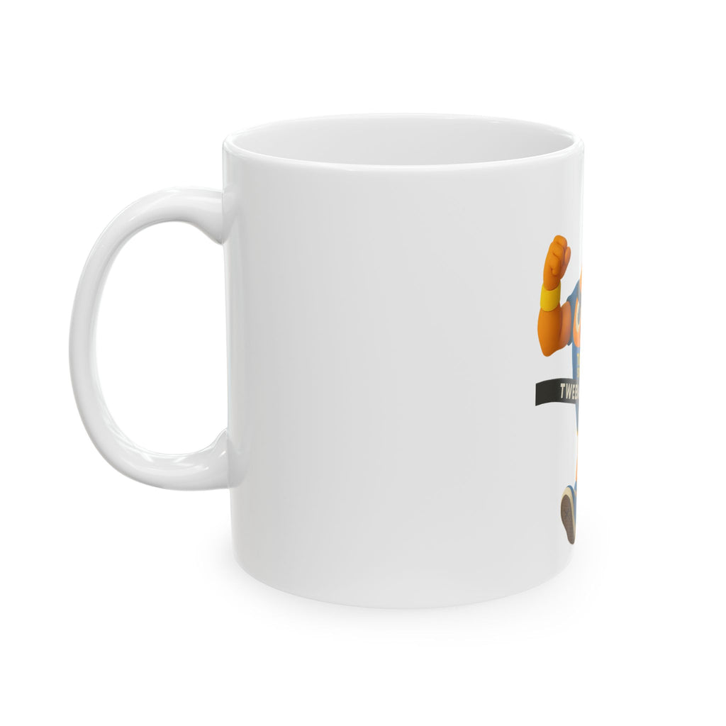 Tween Sports Mascot Ceramic Mug — Energetic Running Sneaker Design (11oz, 15oz)