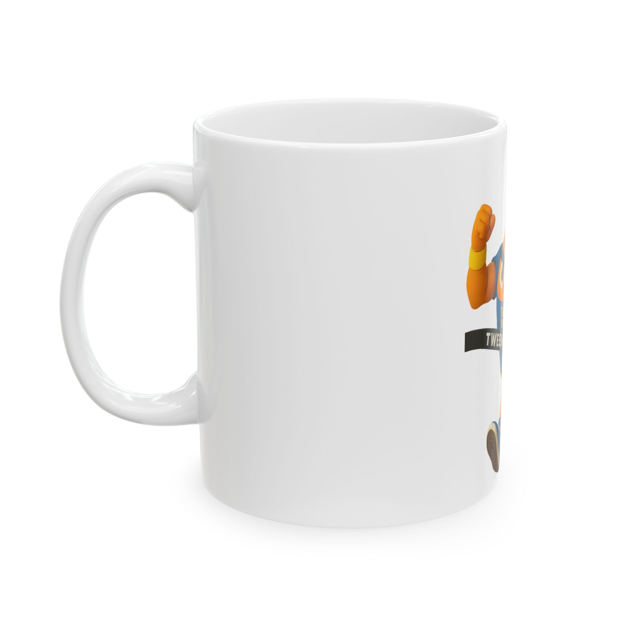 Tween Sports Mascot Ceramic Mug — Energetic Running Sneaker Design (11oz, 15oz)