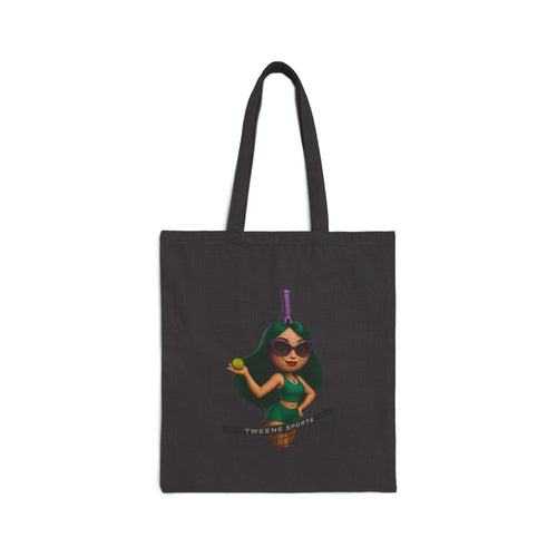 Beach Volleyball Girl Tote Bag – Cute Female Player Graphic Cotton Canvas Tote