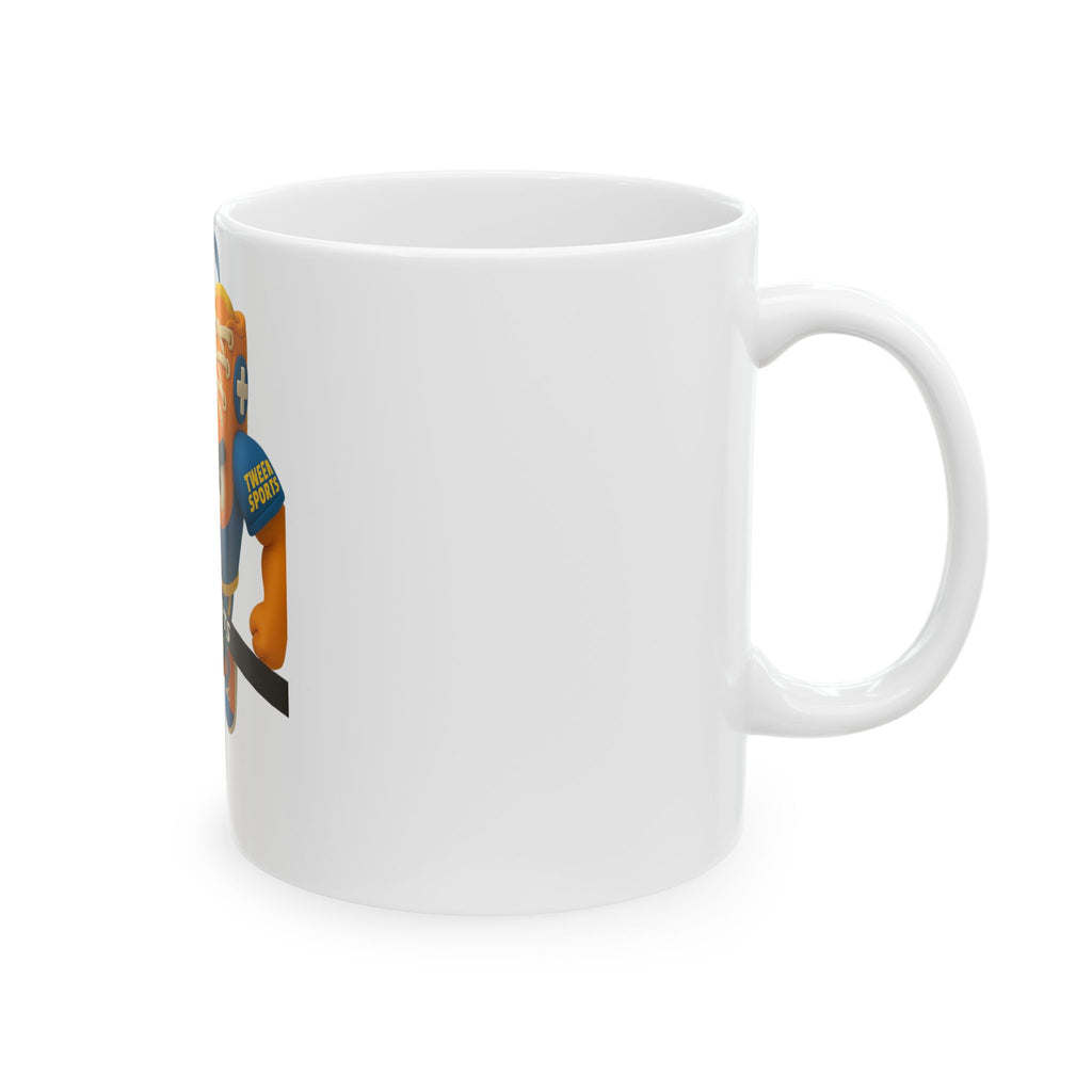 Tween Sports Mascot Ceramic Mug — Energetic Running Sneaker Design (11oz, 15oz)
