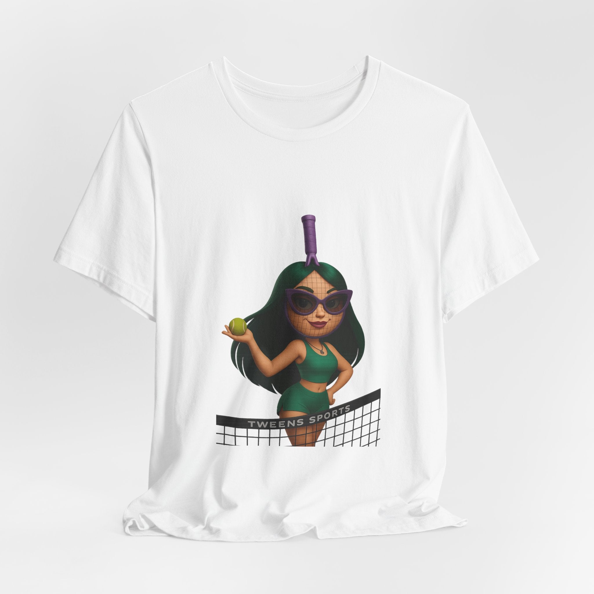 Women's Beach Volleyball Cartoon Tee — 'Queen of the Court' Graphic Shirt