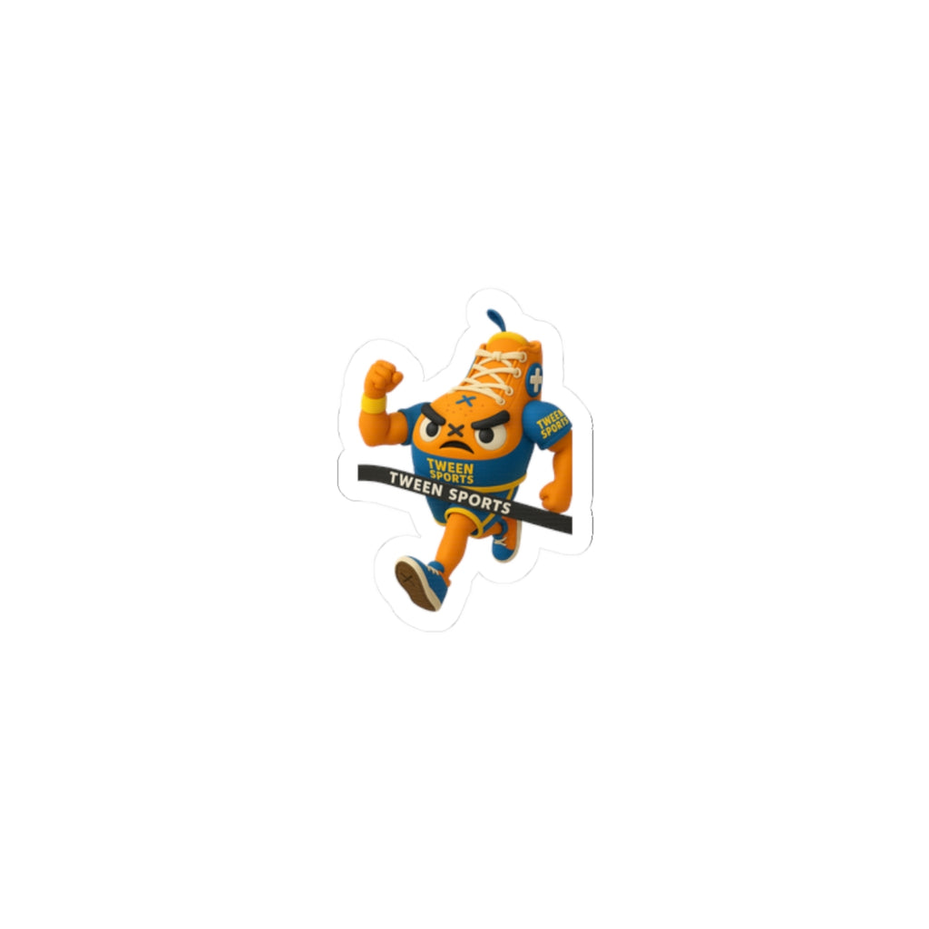 Kiss-Cut Sticker — Cartoon Running Sneaker Mascot (Tween Sports)