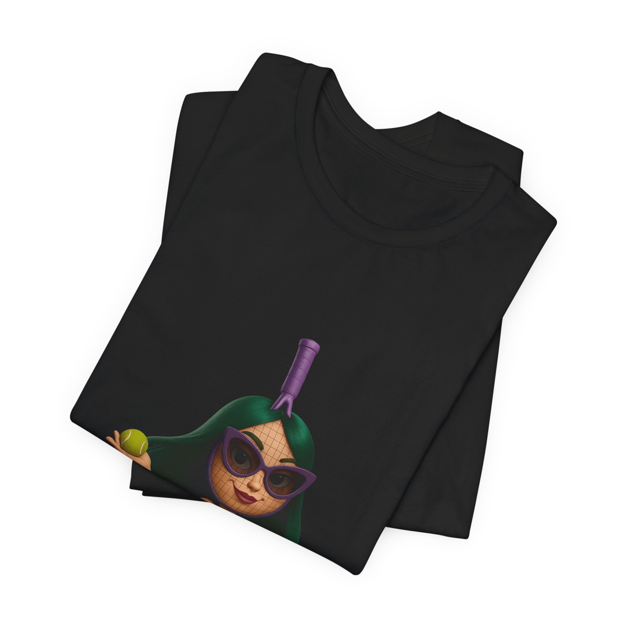 Women's Beach Volleyball Cartoon Tee — 'Queen of the Court' Graphic Shirt