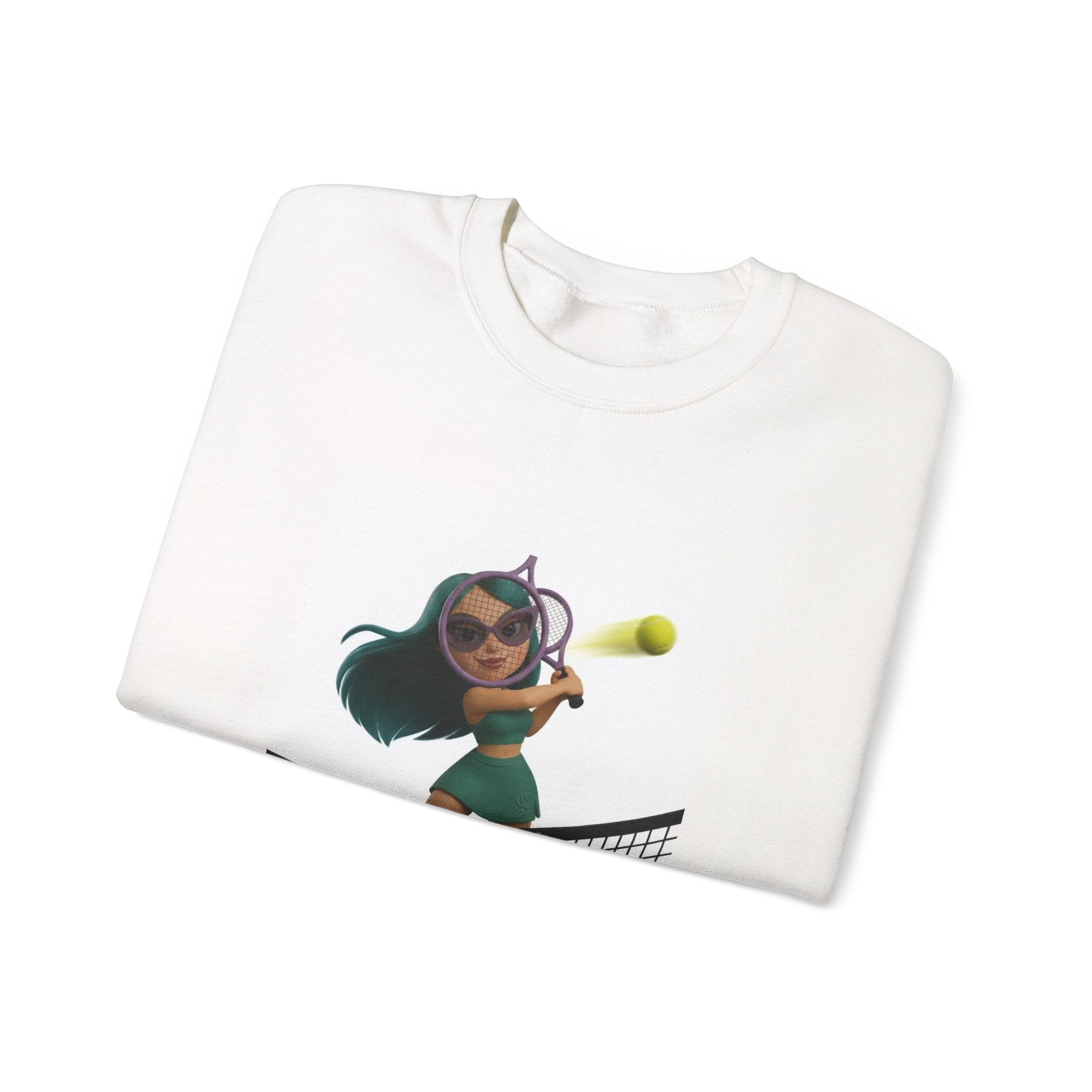 Tween Tennis Crewneck Sweatshirt — "TWEENS SPORTS" Graphic