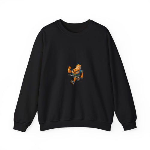 Pumpkin Skate Crewneck Sweatshirt — Cute Autumn Skateboarding Graphic