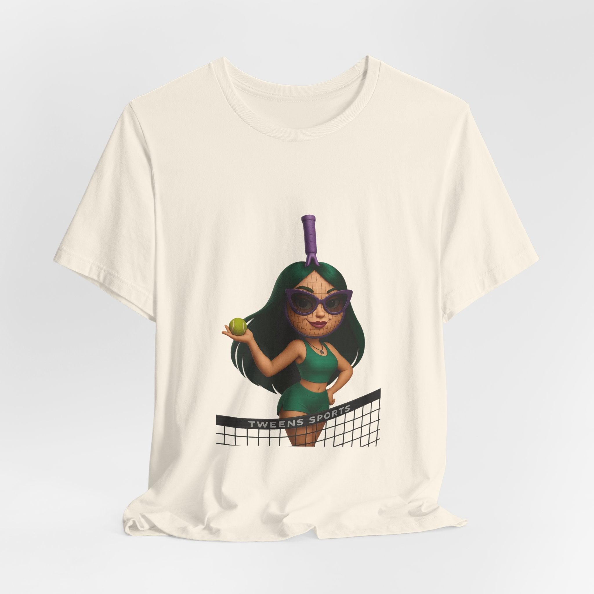Women's Beach Volleyball Cartoon Tee — 'Queen of the Court' Graphic Shirt