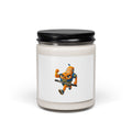 Soy Candle — Citrus Mascot Scented 9oz (Playful Orange Runner Design)