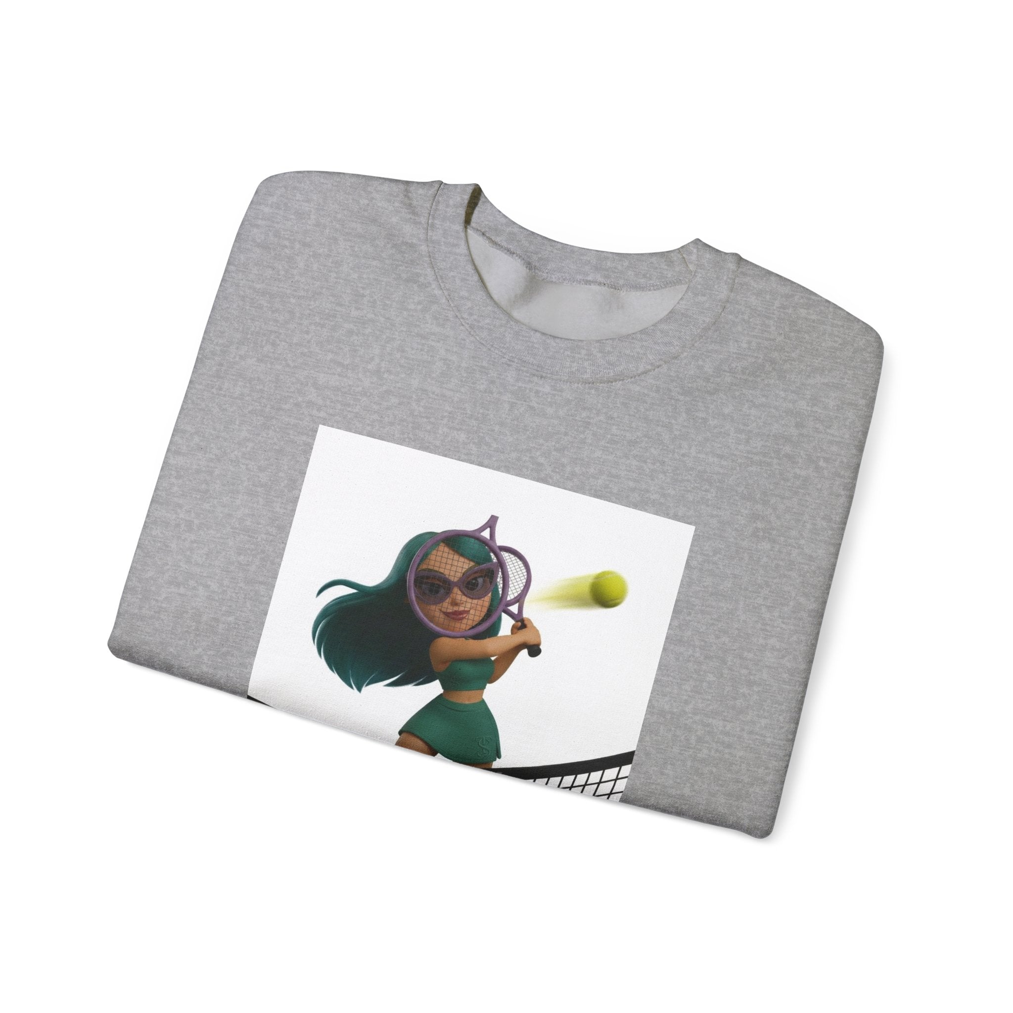 Tween Tennis Crewneck Sweatshirt — "TWEENS SPORTS" Graphic