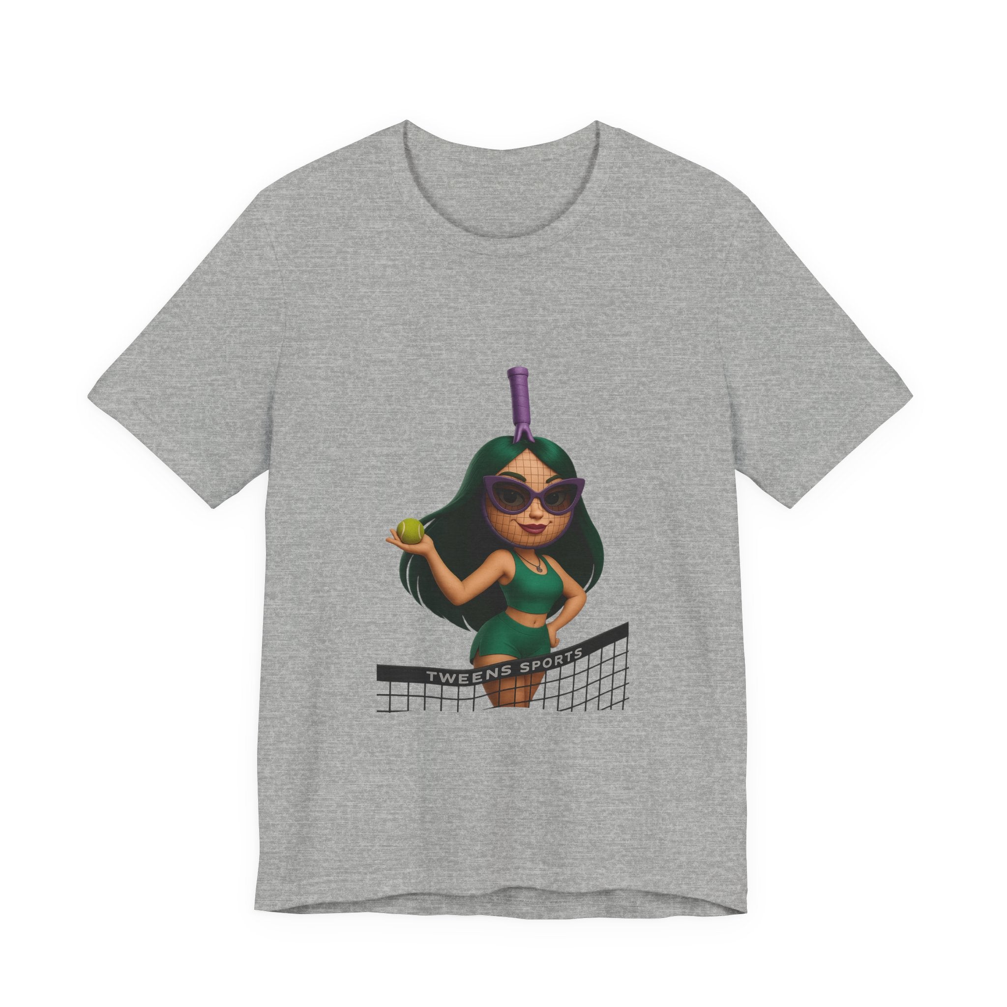Women's Beach Volleyball Cartoon Tee — 'Queen of the Court' Graphic Shirt