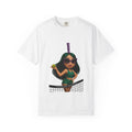 Tennis Girl Graphic T-Shirt — Cute Cartoon Female Player with Ball & Net
