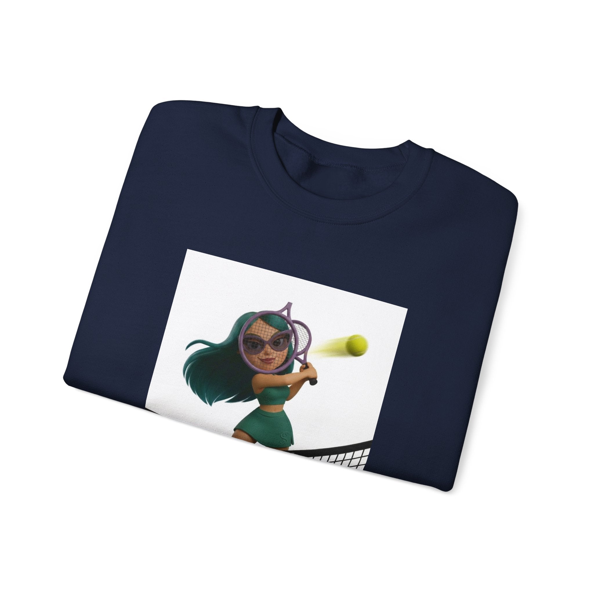 Tween Tennis Crewneck Sweatshirt — "TWEENS SPORTS" Graphic