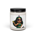 9oz Soy Candle — Green Goddess Emoji Design