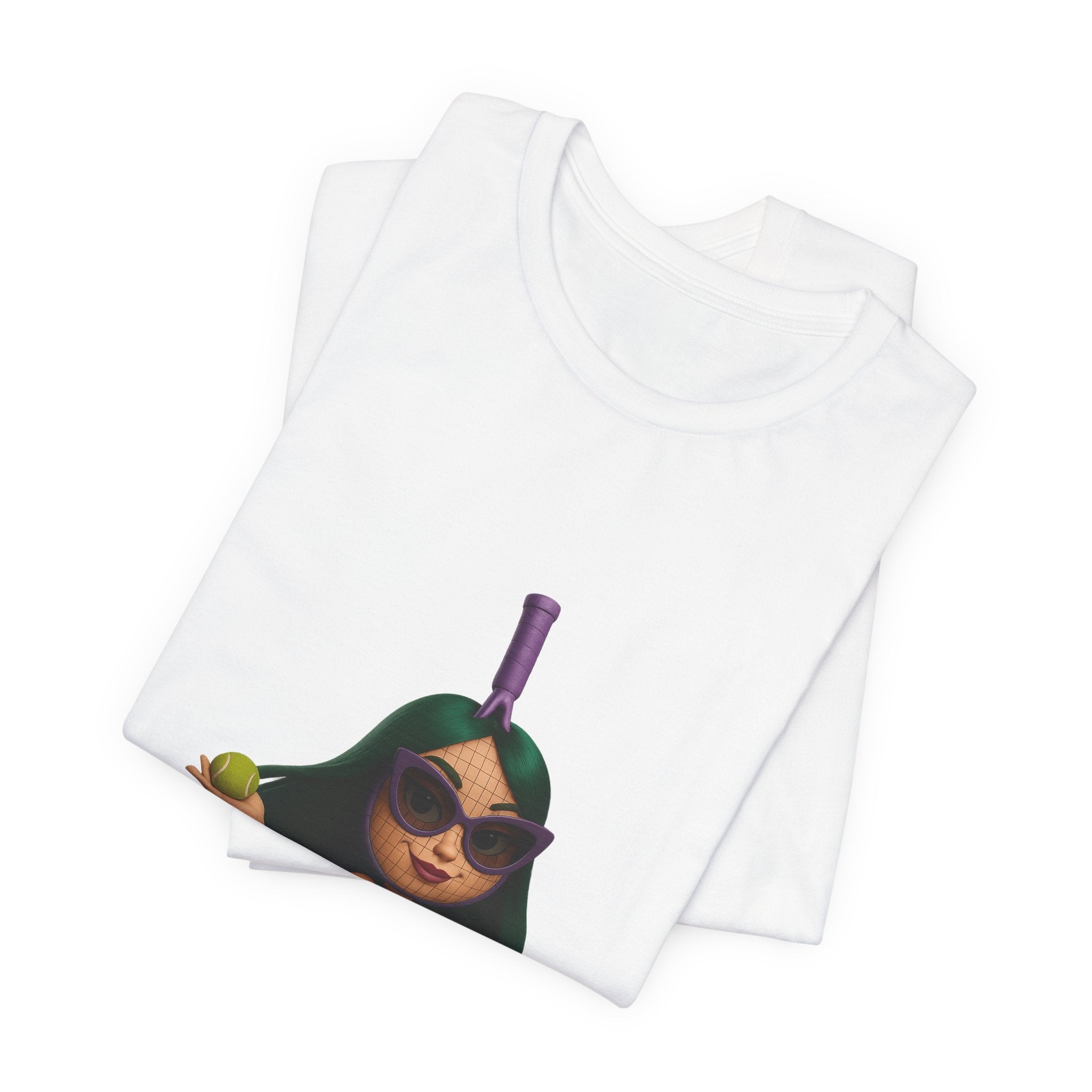 Women's Beach Volleyball Cartoon Tee — 'Queen of the Court' Graphic Shirt