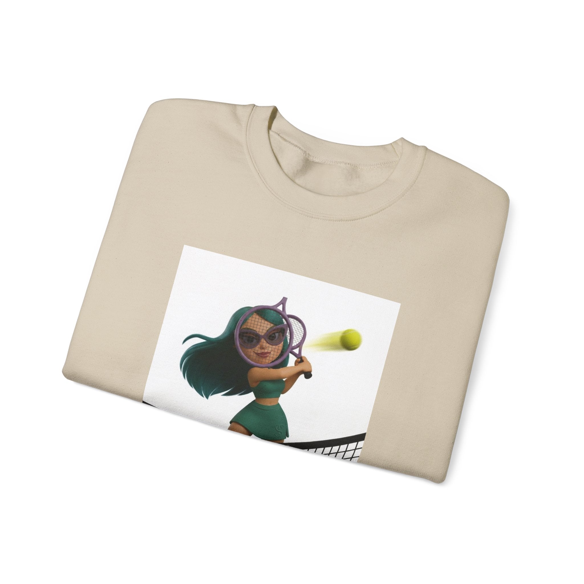 Tween Tennis Crewneck Sweatshirt — "TWEENS SPORTS" Graphic