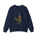 Volleyball Chick Crewneck Sweatshirt — Cute Girl With Sunglasses & Ball Graphic